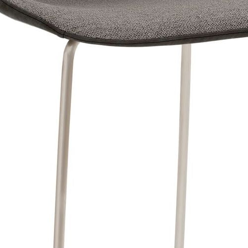 mayer | Tresenhocker mySOLO | Anthrazit meliert Schwarz | Gestell Edelstahl gebürstet