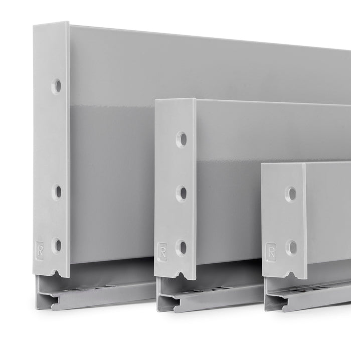 Emuca AUSLAUF | Aussenschublade Vertex 40Kg H 131mm, T 500mm, Stahl, Lackiert Grau