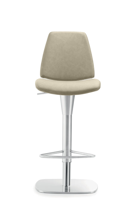 Mayer | Bar- und Tresenhocker 1274 | Warmes Grau | Gestell Chrom gebürstet Edelstahllook