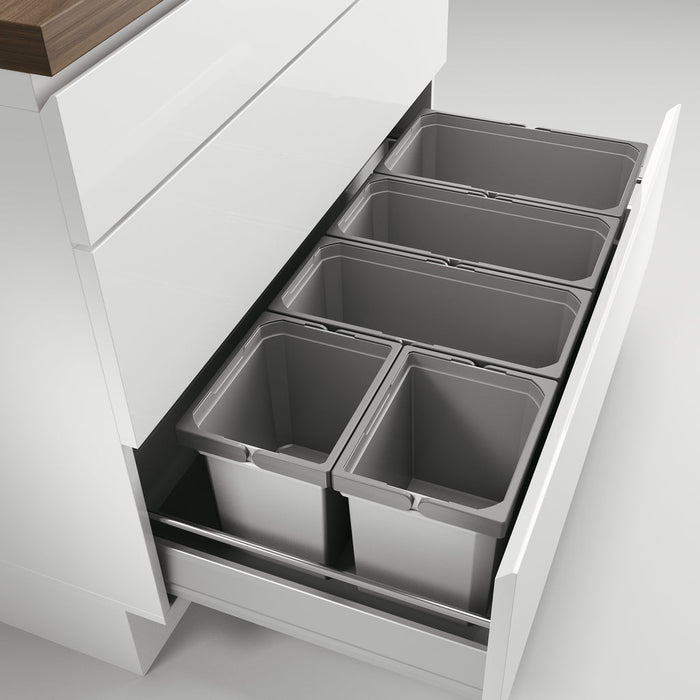 Naber | Cox® Box 235 S 1000-5 Abfallsammler für vorhandene Auszüge hellgrau