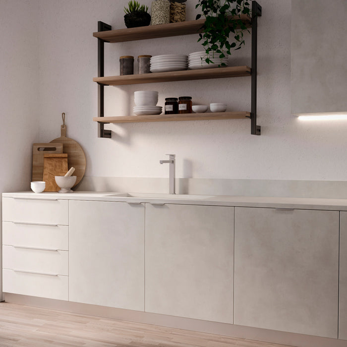 Lot von 10 Möbelgriffe Setubal, L104mm, 64mm Achsenabstand, Aluminium, matt eloxiert