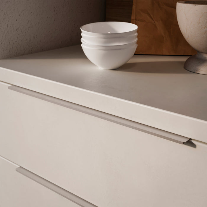 Emuca | Lot von 10 Möbelgriffe Setubal, L198mm, 128mm Achsenabstand, Aluminium, matt eloxiert