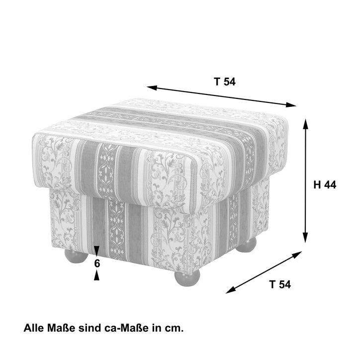 NEU Max Winzer | Corona | Sessel | Sessel + Hocker | Chenille | Füße Buche Nussbaum Dunkel Lackiert (Kugel)