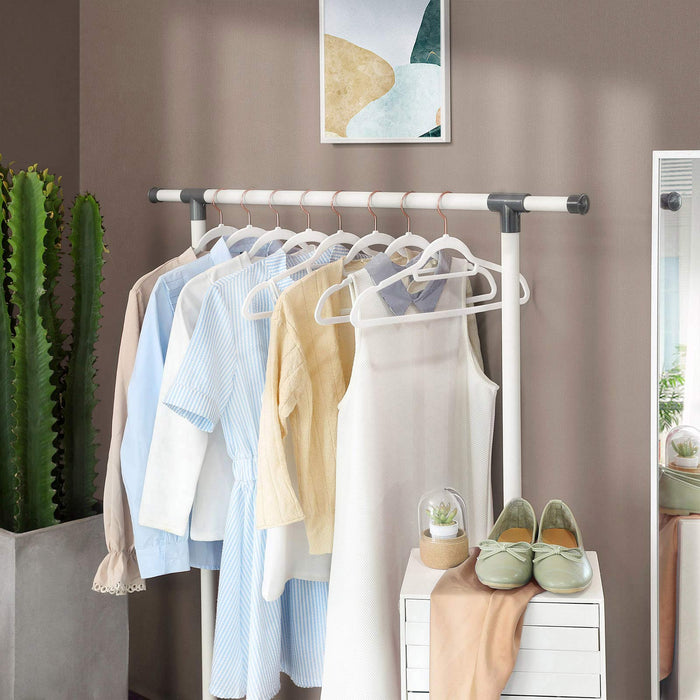 SONGMICS | Kleiderbügel 50er Set aus Samt Weiß