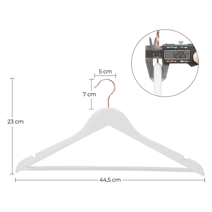 SONGMICS | Kleiderbügel aus Holz 20er Set Weiß