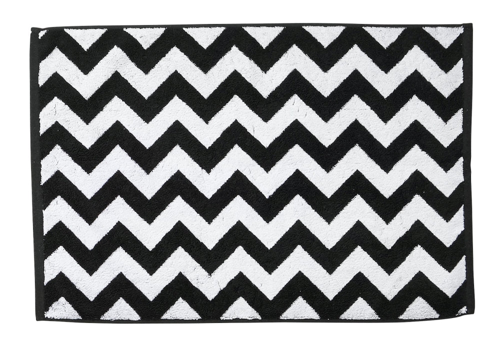 Badvorleger DAILY SHAPES ZICKZACK 50x70cm Black