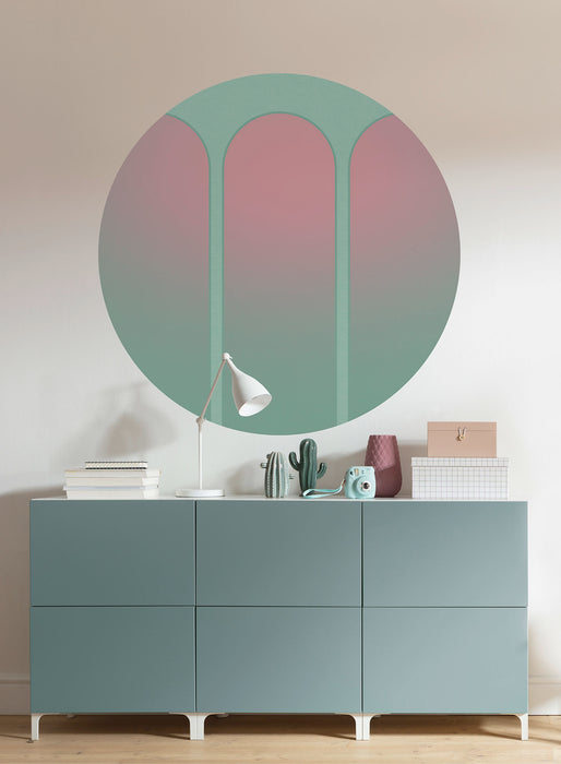Dot | selbstklebende Vlies Fototapete | Three Doors | 125 x 125 cm