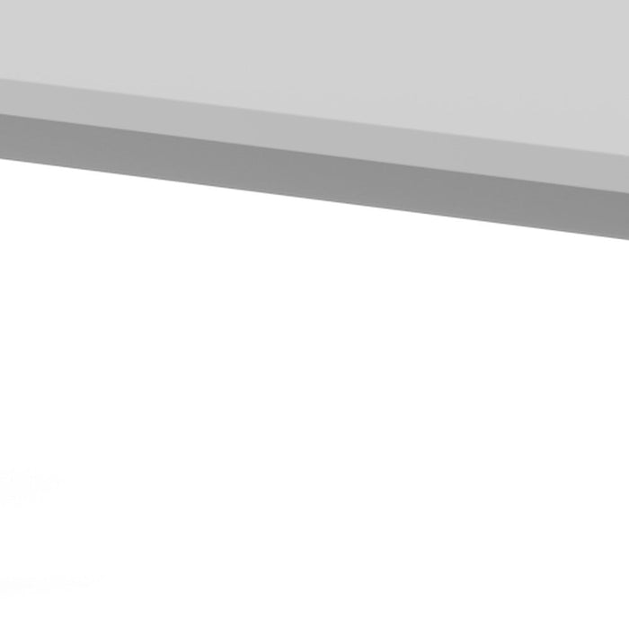 Hammerbacher | Schreibtisch 4Fuß-rd.200x100cm grau / Silber