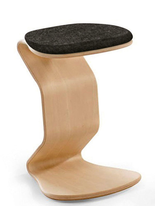 Hocker myERCOLINO medium mit flachem Kokos Sitzpolster | Gestell Buche