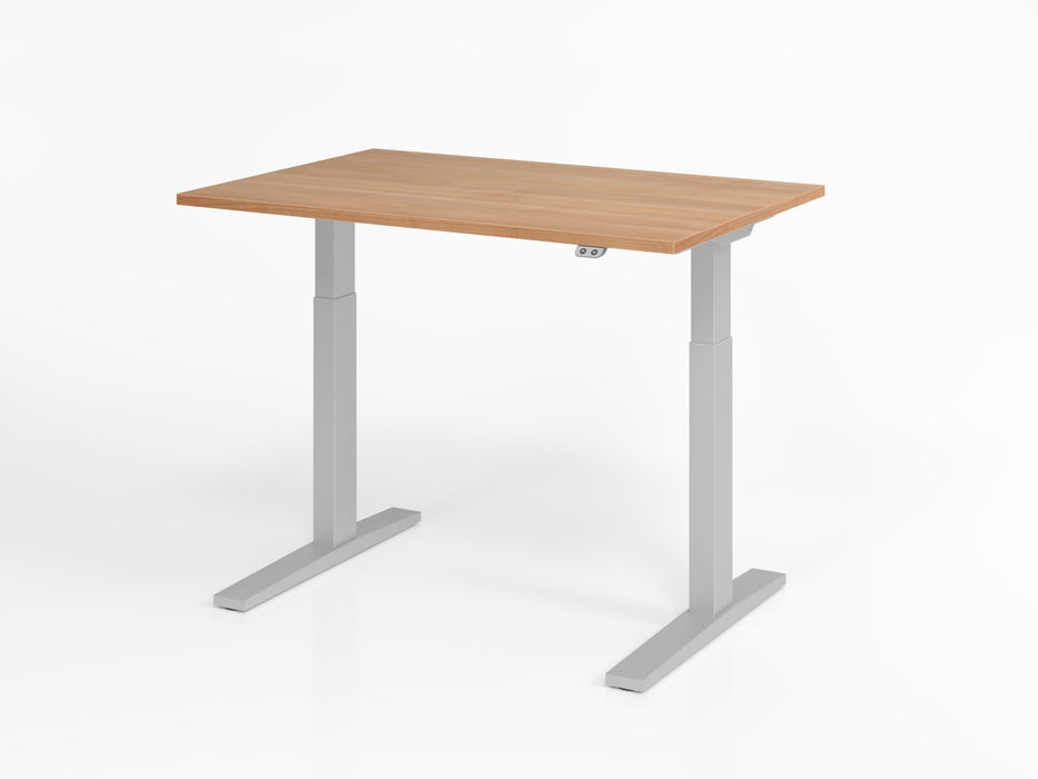 Hammerbacher | Sitz-Steh-Schreibtisch el.120x80cm Nussbaum