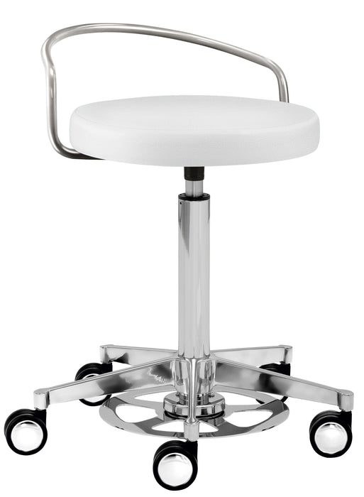 Mayer | Funktionsdrehhocker 1394 | Weiß | Gestell Chrom/Aluminium poliert