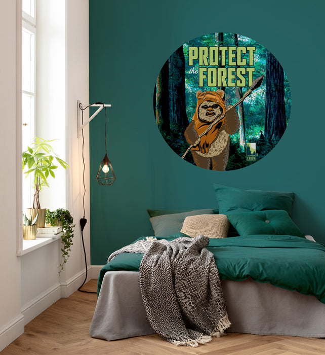 Dot | selbstklebende Vlies Fototapete | Star Wars Protect the Forest | 125 x 125 cm