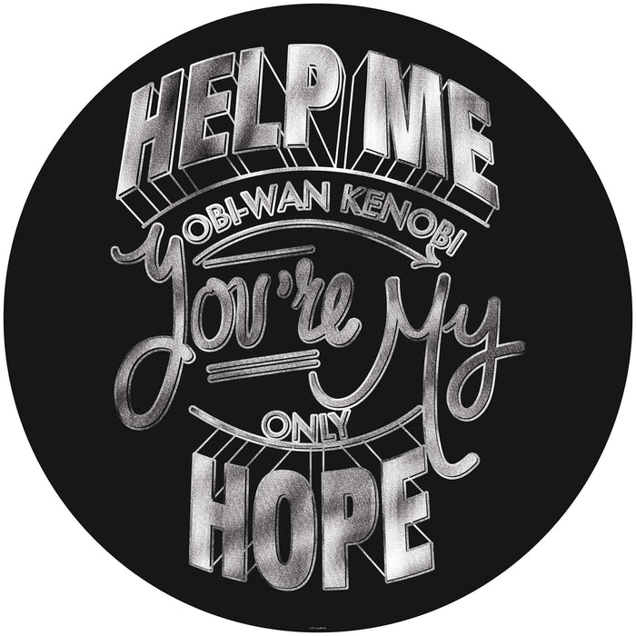 Dot | selbstklebende Vlies Fototapete | Star Wars Help Me Obi Wan | 125 x 125 cm