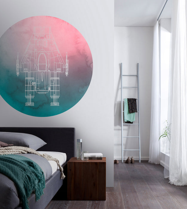 Dot | selbstklebende Vlies Fototapete | Star Wars A | Wing | 125 x 125 cm