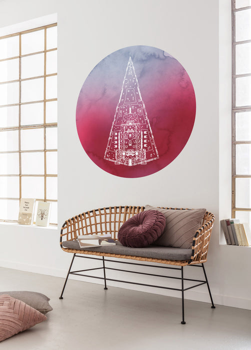 Dot | selbstklebende Vlies Fototapete | Star Wars Star Destroyer | 125 x 125 cm