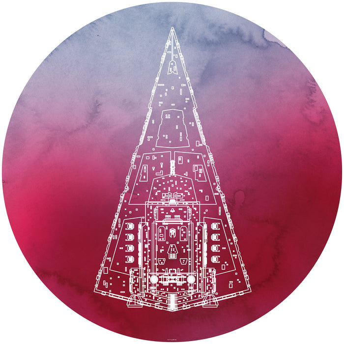 Dot | selbstklebende Vlies Fototapete | Star Wars Star Destroyer | 125 x 125 cm