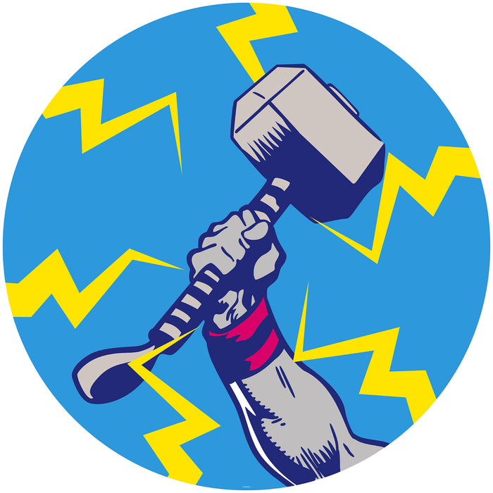 Dot | selbstklebende Vlies Fototapete | Avengers Thor's Hammer Pop Art | 125 x 125 cm