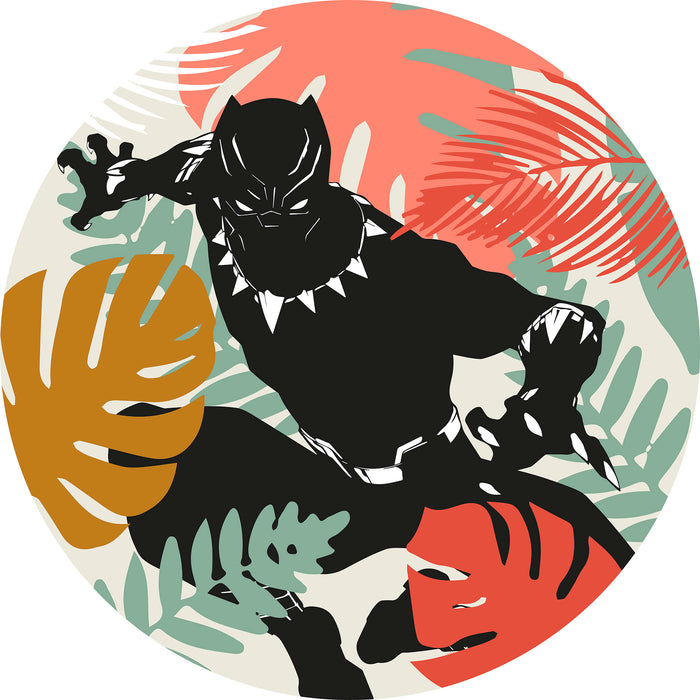 Dot | selbstklebende Vlies Fototapete | Winter Tropics Black Panther | 125 x 125 cm