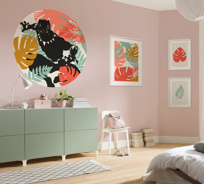 Dot | selbstklebende Vlies Fototapete | Winter Tropics Black Panther | 125 x 125 cm