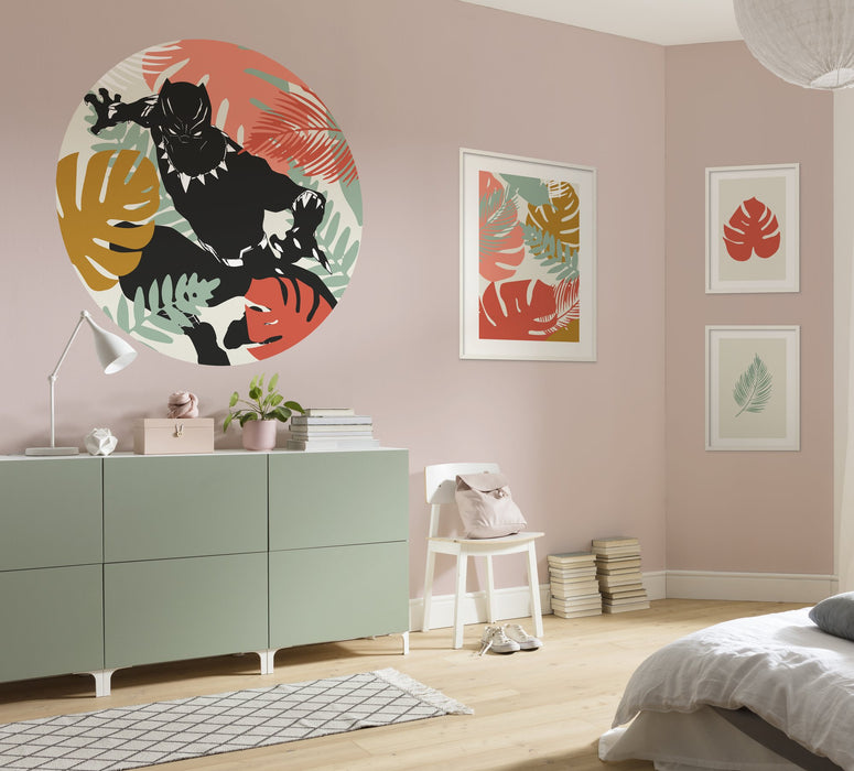Dot | selbstklebende Vlies Fototapete | Winter Tropics Black Panther | 125 x 125 cm