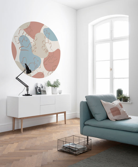 Dot | selbstklebende Vlies Fototapete | Mickey Terra Bubbles | 125 x 125 cm