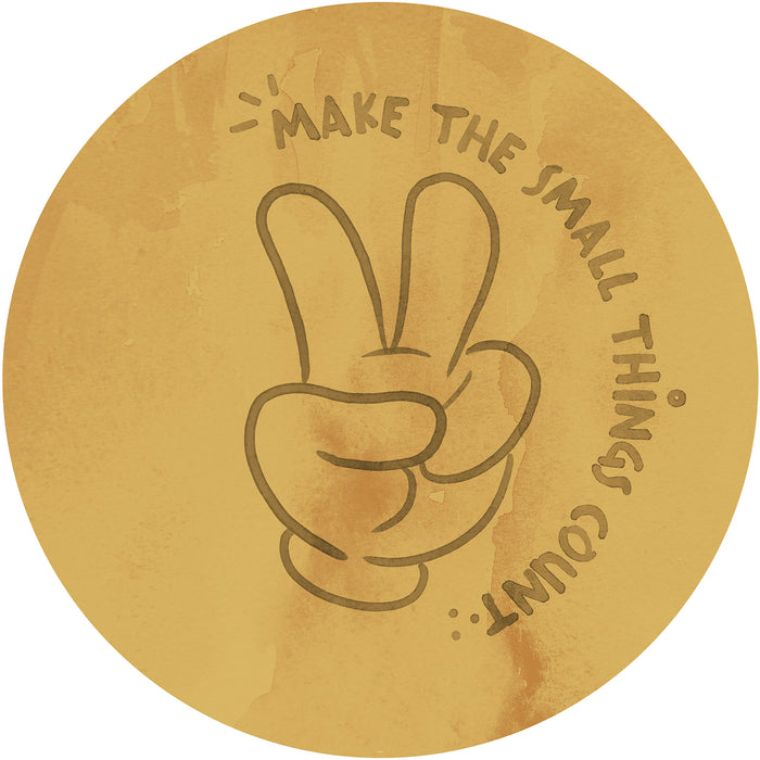 Komar NEU | Dot - selbstklebende Vlies Fototapete - Mickey Love wins - Größe 125 x 125 cm