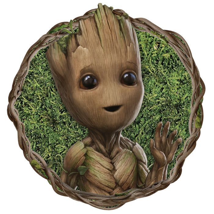 Komar NEU | Dot - selbstklebende Vlies Fototapete - Groot Little Twig - Größe 125 x 125 cm