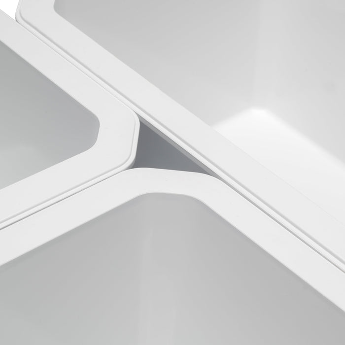 Emuca AUSLAUF | Lot 4 Schubladenorganisatoren Tidy Badezimmerschublade, Kunststoff, weiss