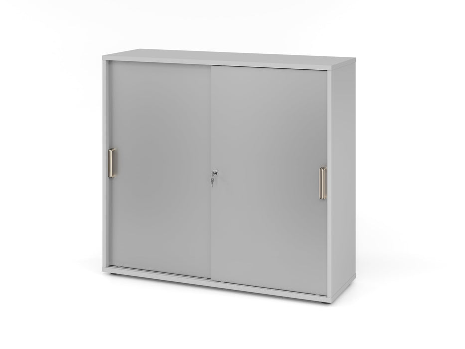 Hammerbacher | Schiebetürenschrank 3 OH SG Grau / Silber