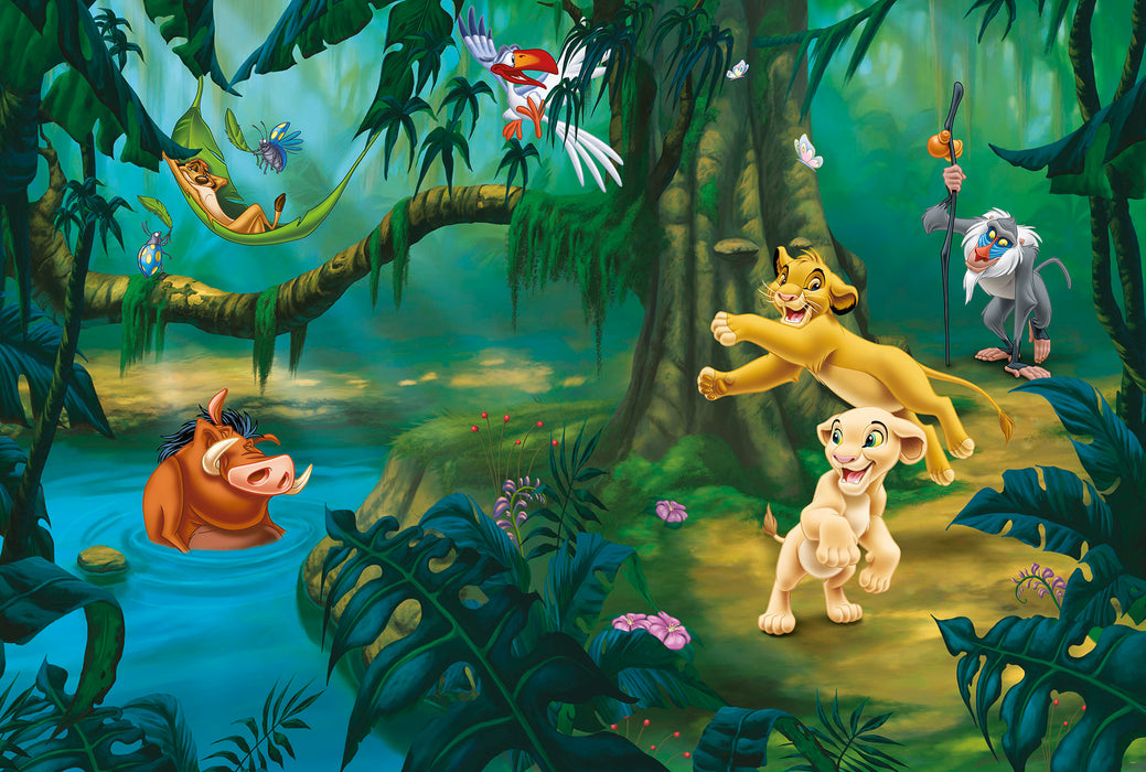 Komar NEU | Vlies Fototapete - Simba and Friends - Größe 368 x 248 cm