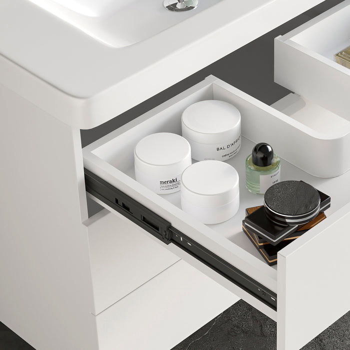 Emuca | 5er Satz Kugelführungen, H 45mm, T 600mm, Vollauszug, Schwarz