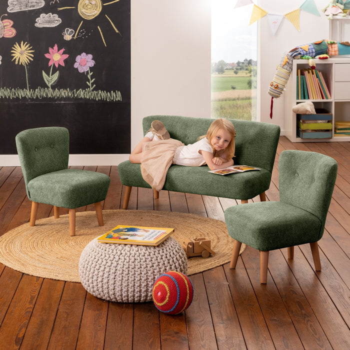 NEU Max Winzer | Dolly | Sessel | Kindersessel | Flachgewebe | Füße Buche Erlefarbig (rund)