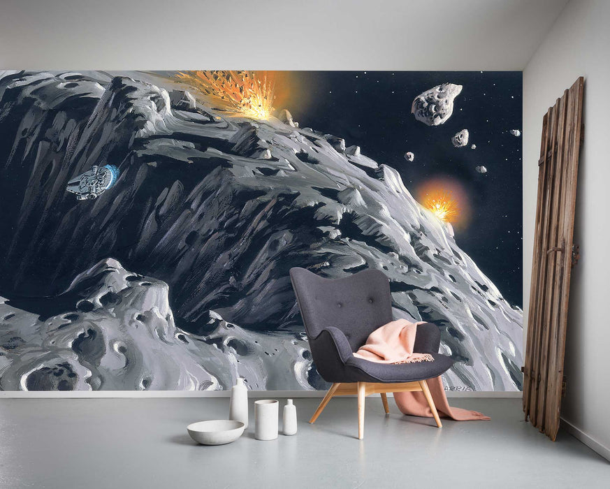Digitaldruck Vlies Fototapete | Star Wars Classic RMQ Asteroid | 500 x 250 cm