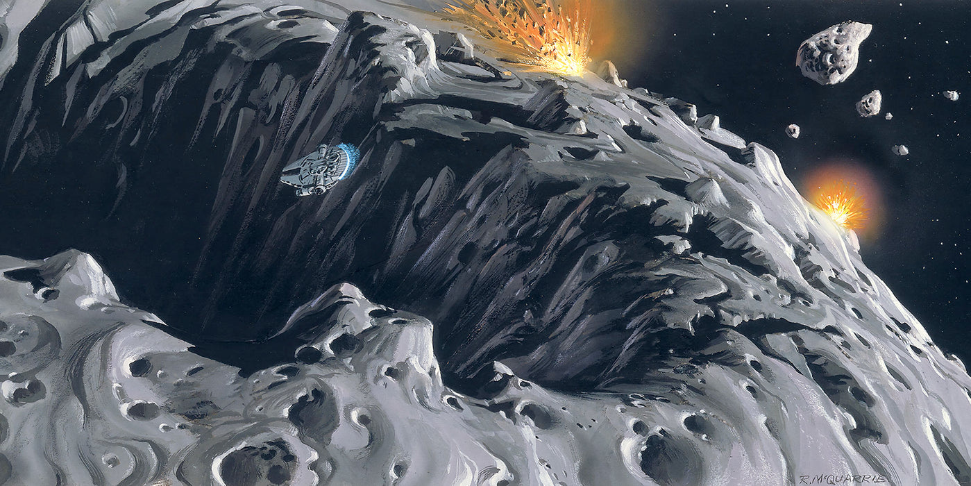 Digitaldruck Vlies Fototapete | Star Wars Classic RMQ Asteroid | 500 x 250 cm