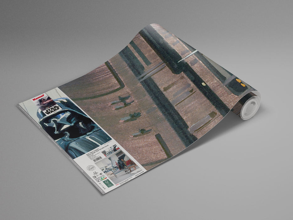 Digitaldruck Vlies Fototapete | Star Wars Classic RMQ Death Star Shuttle Dock | 500 x 250 cm