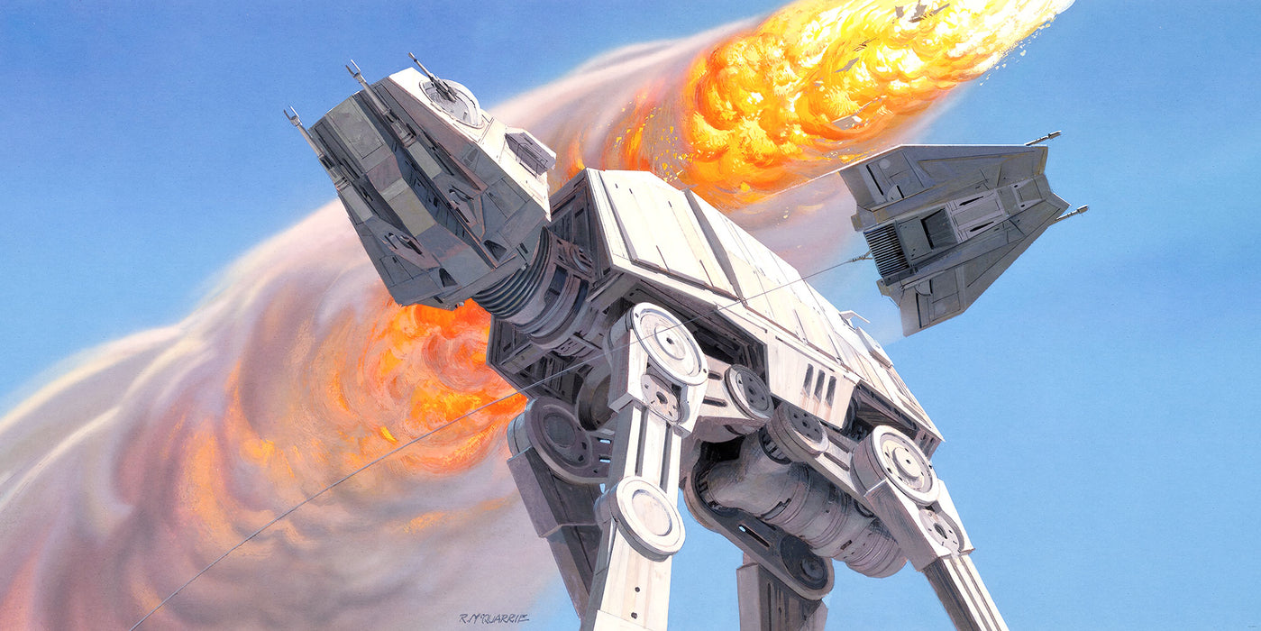 Digitaldruck Vlies Fototapete | Star Wars Classic RMQ Hoth Battle AT | AT | 500 x 250 cm