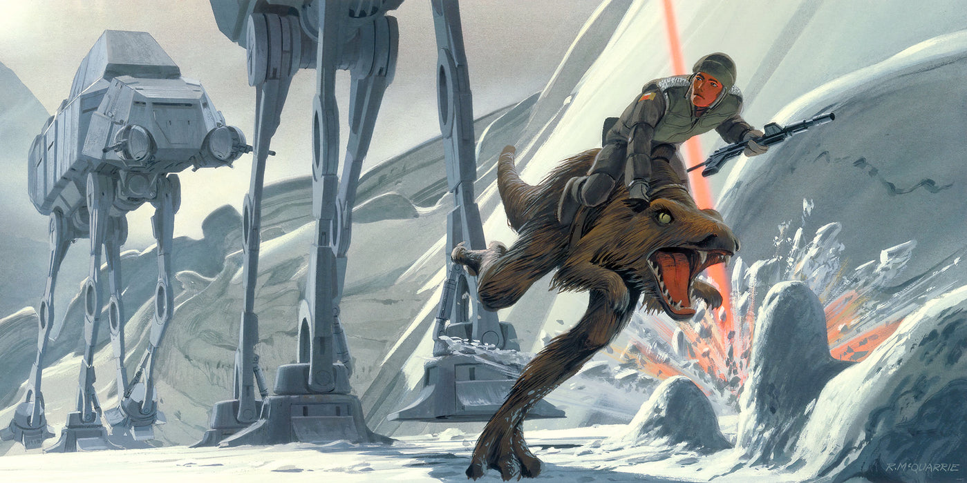 Digitaldruck Vlies Fototapete | Star Wars Classic RMQ Hoth Battle Ground | 500 x 250 cm