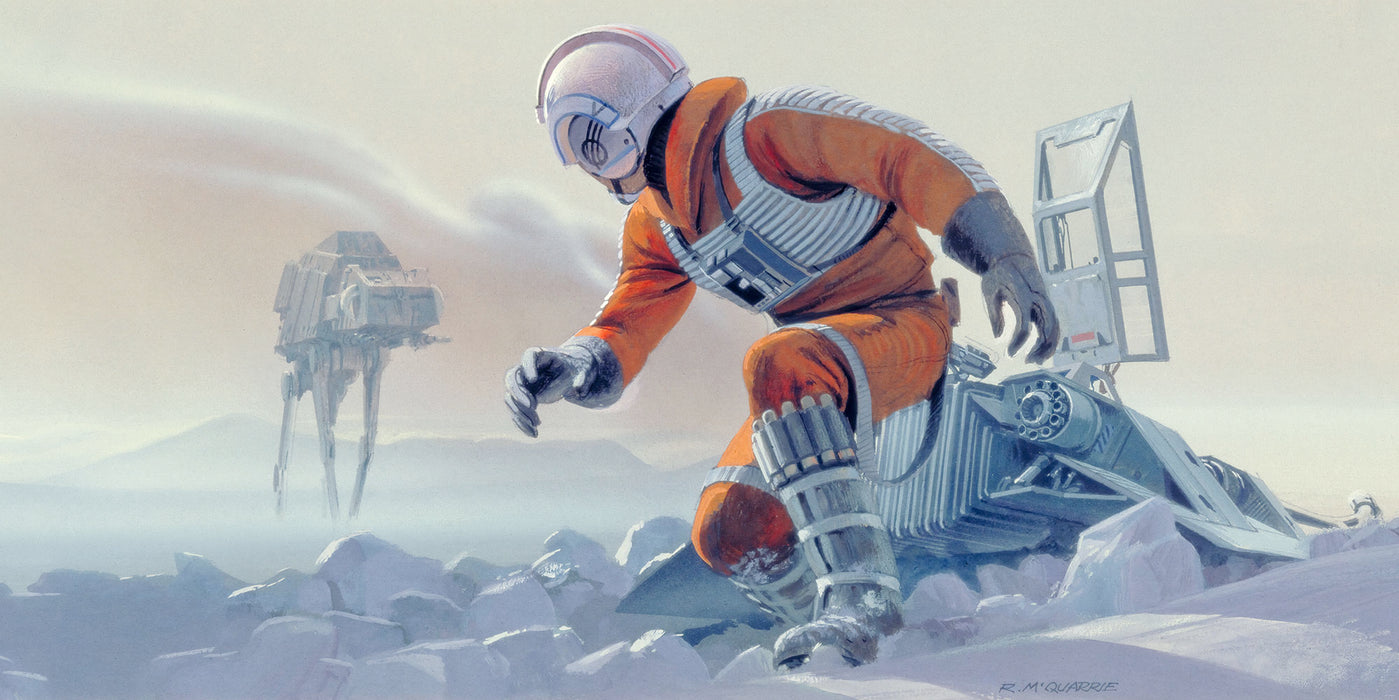 Digitaldruck Vlies Fototapete | Star Wars Classic RMQ Hoth Battle Pilot | 500 x 250 cm