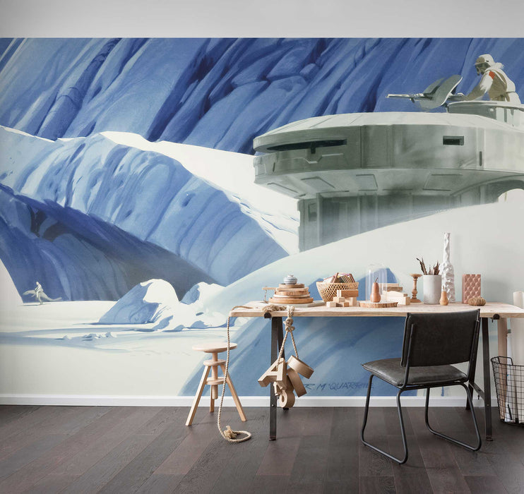Digitaldruck Vlies Fototapete | Star Wars Classic RMQ Hoth Echo Base | 500 x 250 cm