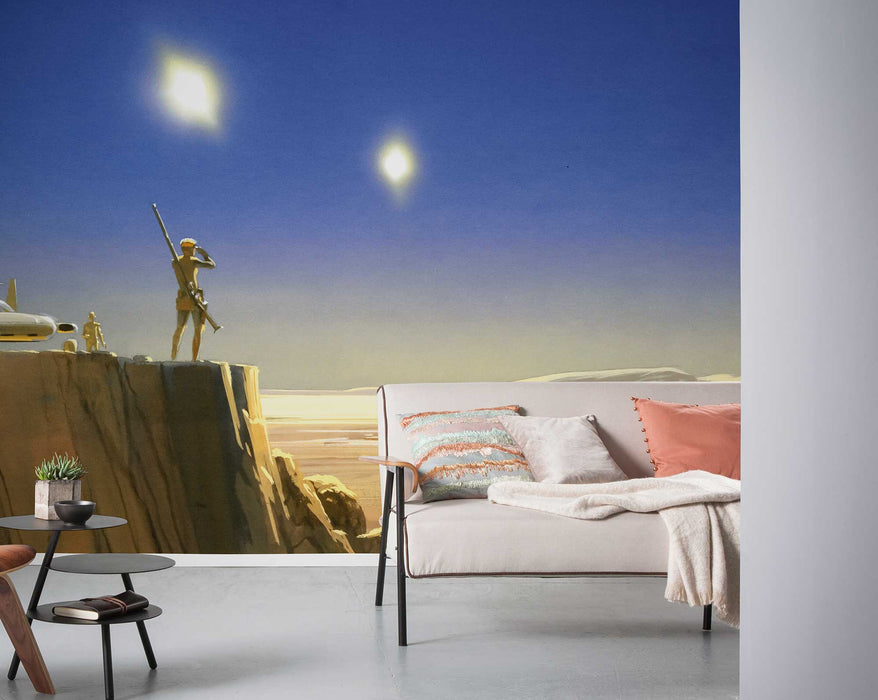 Digitaldruck Vlies Fototapete | Star Wars Classic RMQ Mos Eisley Edge | 500 x 250 cm