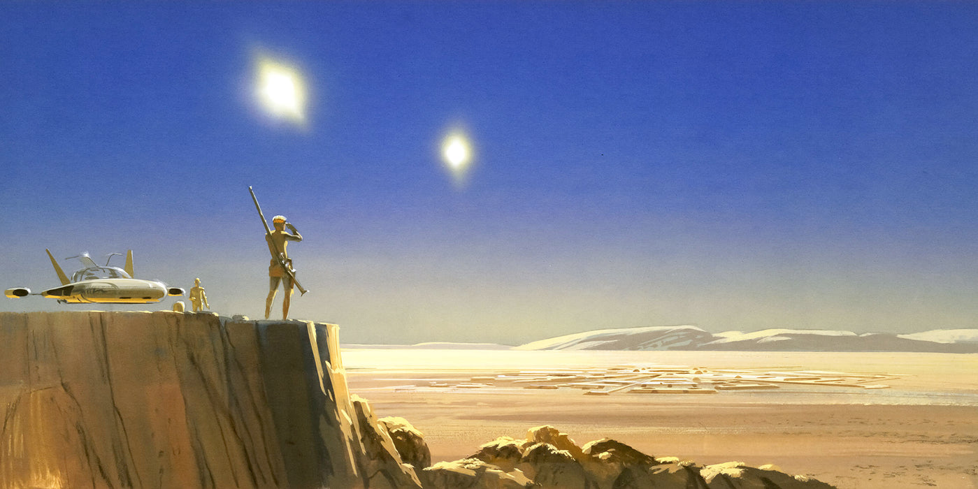 Digitaldruck Vlies Fototapete | Star Wars Classic RMQ Mos Eisley Edge | 500 x 250 cm