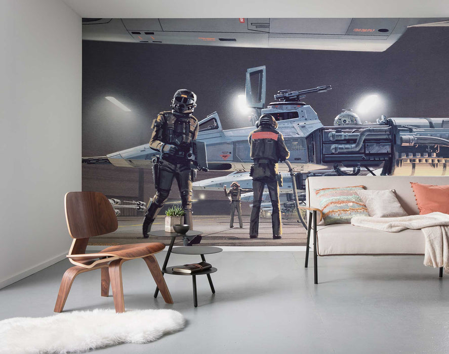 Digitaldruck Vlies Fototapete | Star Wars Classic RMQ Yavin Y | Wing | 500 x 250 cm