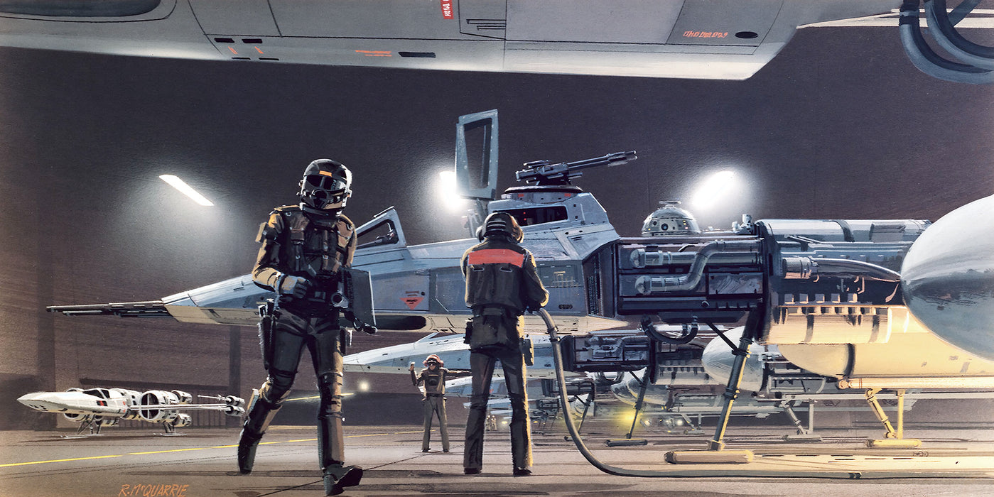 Digitaldruck Vlies Fototapete | Star Wars Classic RMQ Yavin Y | Wing | 500 x 250 cm