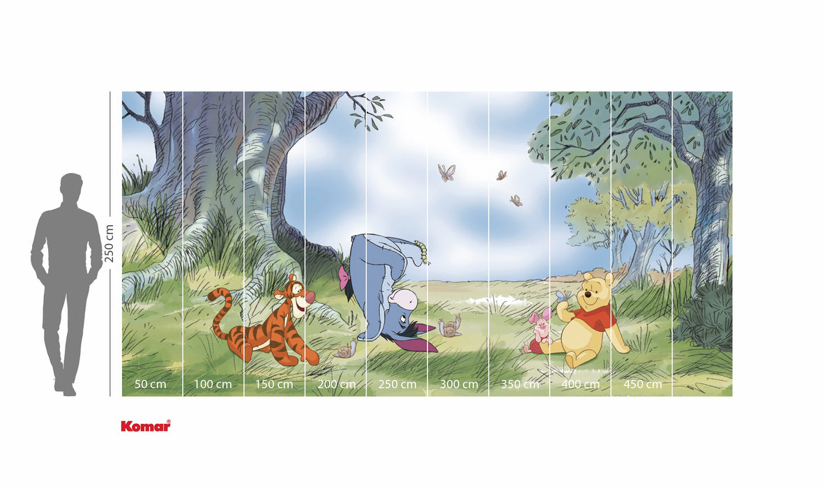 Vlies Fototapete | Disney Winnie the Pooh Friendly Day | 500 x 250 cm