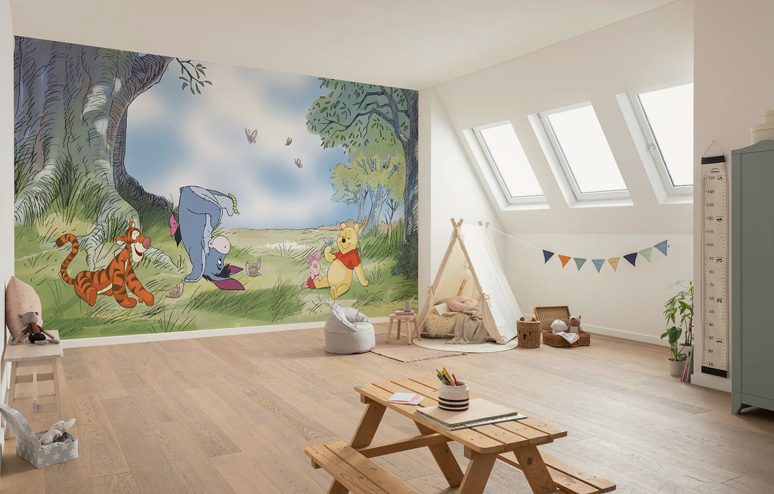 Komar NEU | Komar Vlies Fototapete - Disney Winnie the Pooh Friendly Day - Größe 500 x 250 cm