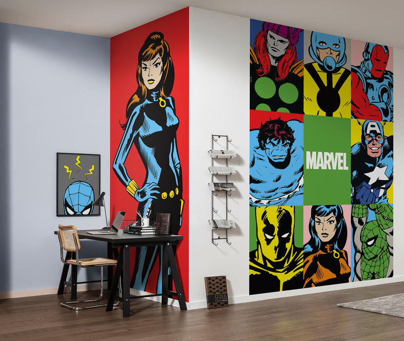Digitaldruck Vlies Fototapete | Marvel PowerUp Widow | 100 x 250 cm