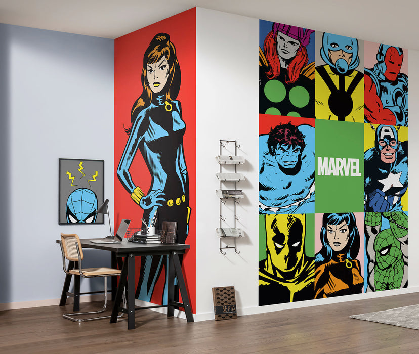 Digitaldruck Vlies Fototapete | Marvel PowerUp Team | 150 x 250 cm