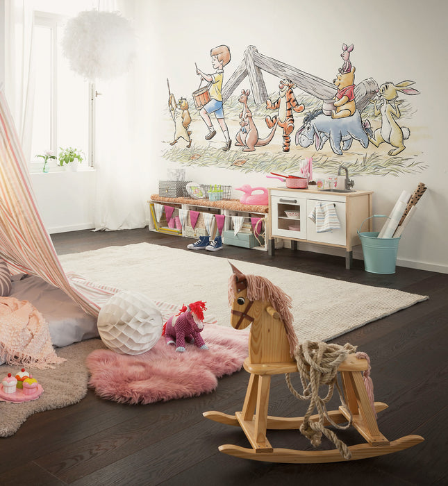 Vlies Fototapete | Disney Winnie the Pooh Walk Along Another Path | 250 x 100 cm