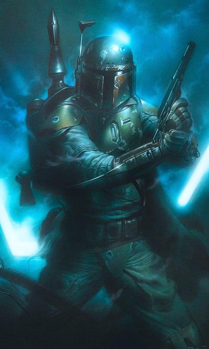 Digitaldruck Vlies Fototapete | Star Wars Classic Bounty Hunter | 150 x 280 cm