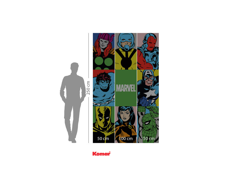 Digitaldruck Vlies Fototapete | Marvel PowerUp Team | 150 x 250 cm